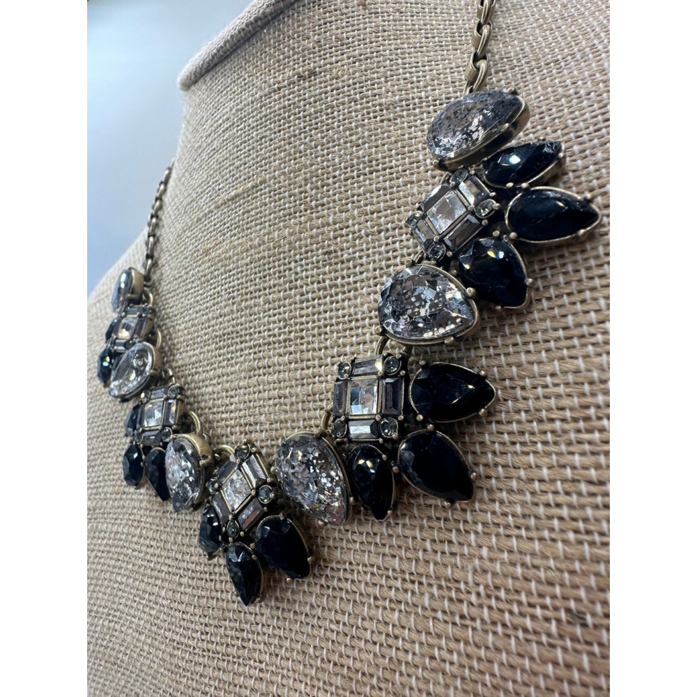 “Parisian Nights” Mercury Glass Statement Necklace